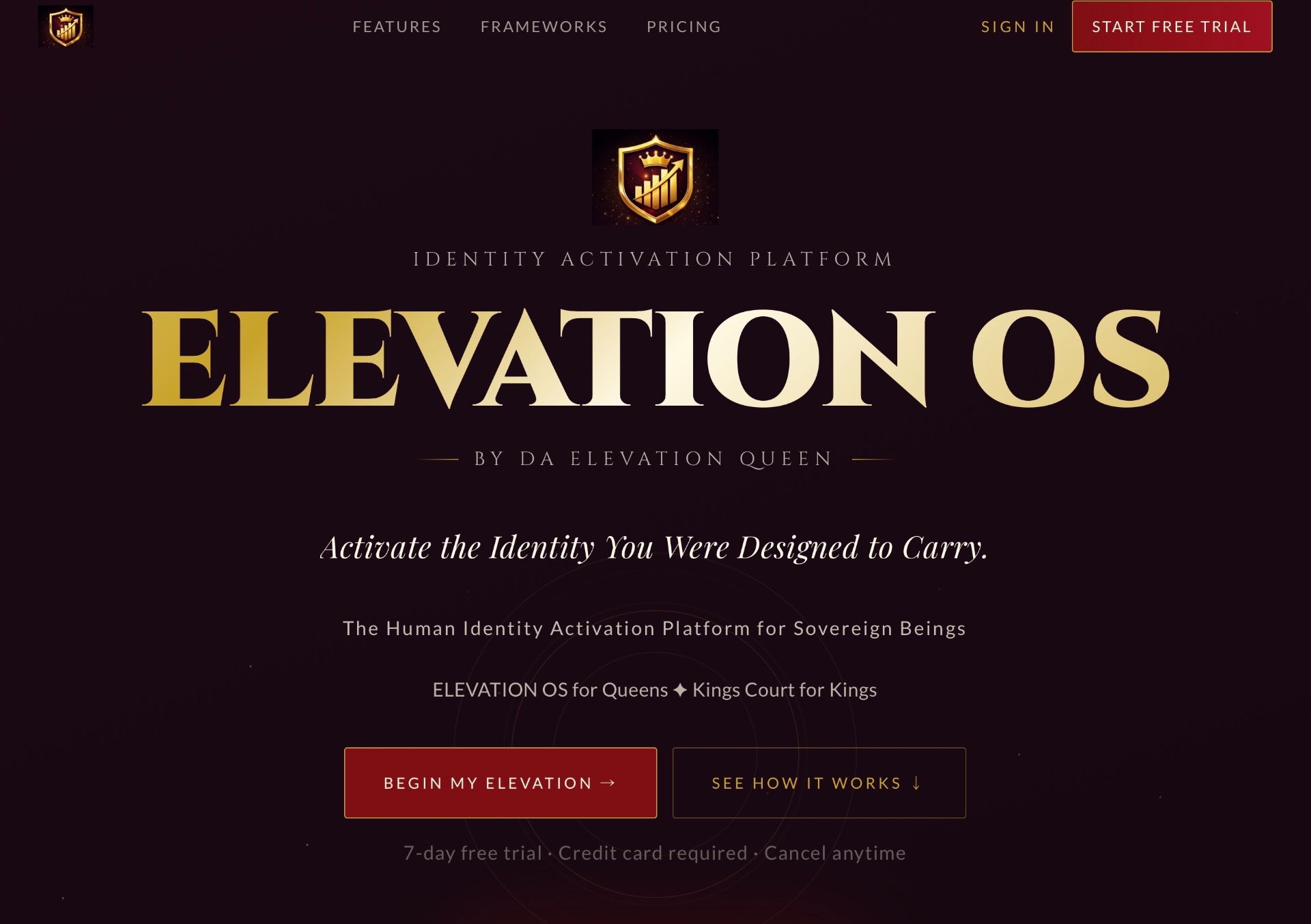 ELEVATION OS platform interface